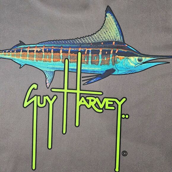 GUY HARVEY by AFTCO Performance Long Sleeve Fishing Shirt SMALL HTF Salt Marlin - Picture 1 of 8